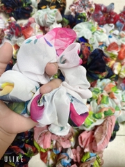 Combo 2 buộc tóc Voan loại tốt có vắt sổ từng cái, thun thái bên trong siêu chắc chắn [BH: None] / pktn sale