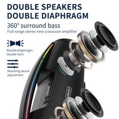 Loa bluetooth karaoke BK100 có led kèm micro hát có dây chính hãng [BH 3 tháng]