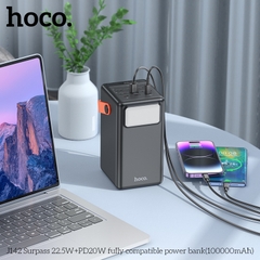 Pin sạc nhanh 22.5w HOCO J142 100.000mAh dự phòng có màn hình LED kiêm đèn pin phát sáng chính hãng [BH 1 Năm]