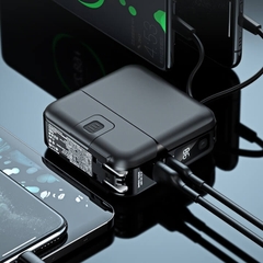 Pin sạc nhanh 22.5w Remax RPP-20 15.000mAh dự phòng kèm cáp liền pin ghim sạc ổ điện chính hãng [BH 1 năm]