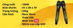 Loa kéo 3 tấc SoundBox 1216G kèm 2 micro không dây siêu hay hát karaoke [BH 6 tháng]