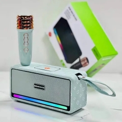 Loa bluetooth karaoke BOOMS BASS M2203+ kèm 1 micro không dây có đèn led siêu đẹp cực hay xách tay chính hãng [BH 6 tháng]