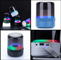 Loa bluetooth T&G TG-369 mẫu loa tròn trong suốt kèm đèn led siêu đẹp [BH 1 năm]