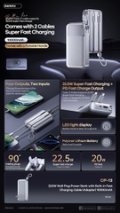 Pin sạc nhanh 27w REMAX CP-13 10.000mAh dự phòng chính hãng QC3.0 PD 22.5w [BH 1 năm]