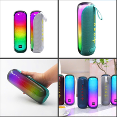 Loa bluetooth T&G TG-384 mini mẫu loa tròn dài có đèn led RGB cực đẹp [BH 6 tháng]