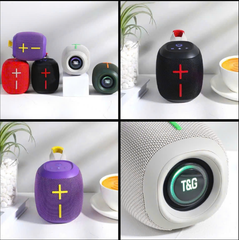 Loa bluetooth T&G TG-389 mẫu loa tròn có quai xách cực đẹp [BH 6 tháng]