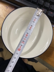 Chén họa tiết vân nổi CHỐNG TRƯỢT trắng viền đen siêu sang size 11.5cm [BH: NONE]