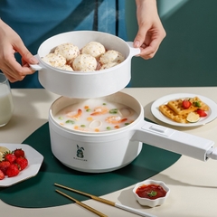 Nồi mini Runbaisen 4in1 đa năng chiên/ xào/ hấp/ nấu có tay cầm dài tiện lợi [BH: 1 Tuần] 1l1d8