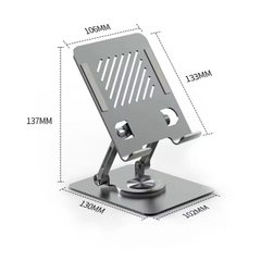 Giá đỡ điện thoại, iPad L8 kim loại đế xoay 360 độ, loại xịn (đế 10cmx13cm) full box