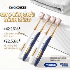 Vỉ 6 bàn chải đánh răng nhà tắm lông mềm phối 2 màu lông mềm [BH: NONE]