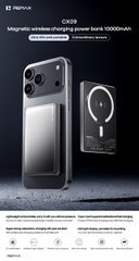 Pin sạc nhanh không dây REMAX CX09 10.000mAh dự phòng magnetic (CCC) chính hãng - BH 1 năm