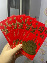 Set 6 bao lù xì nền đỏ chữ vàng Happy Birthday (BH: None) / pktn sale