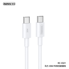 Cáp sạc nhanh 30w Remax RC-C021 (c-c 1m) 2 đầu type-c chính hãng [BH 1 năm]