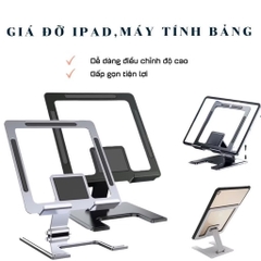Giá đỡ ipad kim loại CCT17 để bàn hộp giấy vàng [BH: None] NH2