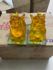 Cặp Tỳ Hưu phong thuỷ màu Vàng có cánh chiêu tài lộc [BH: None] / pktn sale