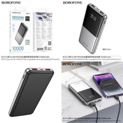 Pin sạc nhanh 22.5w BOROFONE BJ75 10.000mAh dự phòng chính hãng QC3.0 PD 20w [BH 1 năm]
