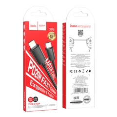 Cáp sạc nhanh 20w HOCO X88 (c-l 1m) PD (Type C ra iPhone Lightning) 1 mét chính hãng [BH 1 năm]