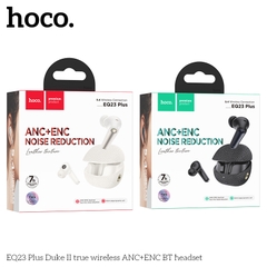 Tai nghe bluetooth giảm tiếng ồn HOCO EQ23 PLUS True Wireless V5.4 40mAh/400mAh ANC+ENC kiểu dáng airpods chính hãng [BH 1 NĂM]
