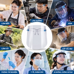 Xả- Kính chống dầu bắn khi làm bếp, chắn bụi, gió khi đi đường, chống dịch đa công dụng