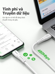 Cáp sạc nhanh 3A Hoco DM-X11 Micro (USB ra Samsung Micro) 1M dây dù chính hãng [BH 1 năm]