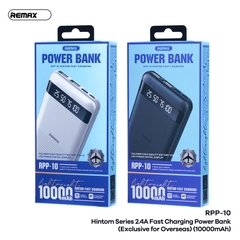 Pin sạc dự phòng REMAX RPP-10 10.000mAh, Có led hiển thị phần trăm pin chính hãng [BH: 1 NĂM]