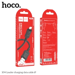 Cáp sạc truyền dữ liệu Hoco X94 cổng USB ra iPhone Lightning 2.4A dài 1M chính hãng [BH 1 NĂM]