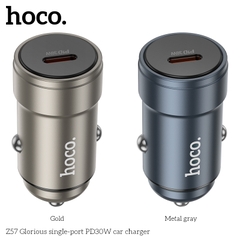 Cóc sạc nhanh xe hơi 30w HOCO Z57 1 cổng Type C chính hãng [BH 1 năm]
