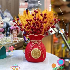 Bình hoa lúa mạch tài lộc may mắn, trang trí tết, decor [bh: none]