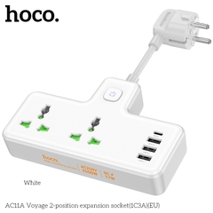 Ổ cắm điện đa năng HOCO AC11A PD17W 3 cổng USB + 1 cổng Type C cáp dài 8,5cm chính hãng [BH 1 NĂM]