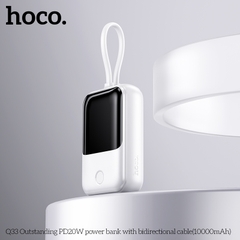 Pin sạc nhanh 20w HOCO Q33 10.000mAh dự phòng PD20W có màn hình LED, kèm cáp hai chiều liền thân chính hãng [BH: 1 NĂM]