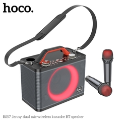 Loa karaoke Bluetooth không dây HOCO BS57 kèm 2 mic [BH 1 NĂM]