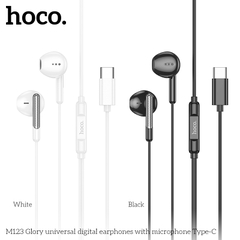Tai nghe có dây type-c HOCO M123 chui Type C có Mic chính hãng [BH 1 năm]