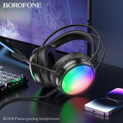 Tai nghe có dây 3.5 chụp tai Gaming BOROFONE BO108 phích cắm USB + 3.5 dài 2M kèm mic headphone chính hãng [BH: 1 NĂM]