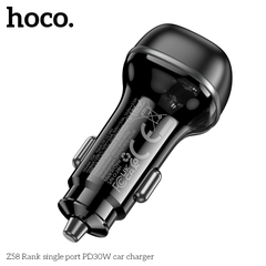 Cóc sạc nhanh xe hơi ô tô 30w HOCO Z58 Rank 1 cổng Type C chính hãng [BH 1 năm]