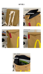 Balo túi xách, túi đeo Mcdonalds chữ M cho bé đi học, đi phượt phong cách Hàn Quốc / pktn sale