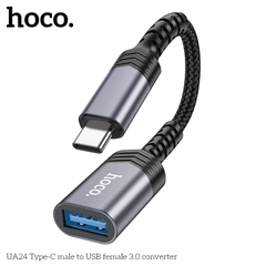 Jack chuyển đổi HOCO UA24 Type-C ra USB OTG chính hãng [BH 1 năm]