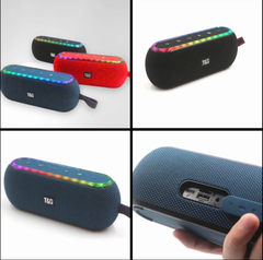 Loa bluetooth T&G TG-433 mẫu loa tròn để bàn có quai xách kèm đèn led cực đẹp [BH 6 tháng]