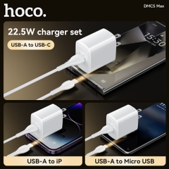 Bộ sạc nhanh 22.5w HOCO DMC5 Max cáp USB ra Type C chính hãng [BH 1 năm]