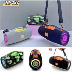 Loa bluetooth T&G TG-437 mẫu loa tròn có quai xách kèm đèn led cực đẹp [BH 6 tháng]