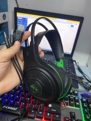 Tai nghe có dây 3.5 mẫu V5000 (Headphone máy tính có led, có micro, chuyên game) {mẫu 3.5 có 2 dây audio chui 3.5}