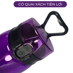 Bình nước nhựa màu thể thao BINVER có vạch chia 500ml mở nắp bằng 1 nút bật tiện lợi [BH: NONE]