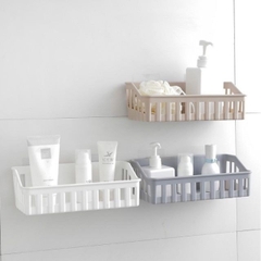 Kệ nhựa dán tường đựng mỹ phẩm đồ dùng đa năng [BH: None]