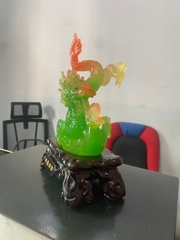 Tượng Rồng ngọc đuôi đỏ phong thủy may mắn