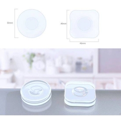 Miếng dán Gel Pad vuông hỗ trợ điện thoại, dán đồ dùng đa năng , có khe quấn cáp sạc