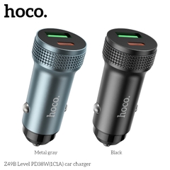 Cóc sạc nhanh 38W xe hơi HOCO Z49B (1 cổng Usb QC3.0 và 1 cổng Type C PD20W) chính hãng [BH 1 năm]