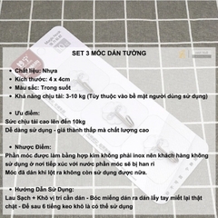 Set 3 móc dán tường MIAO NING [BH: NONE]