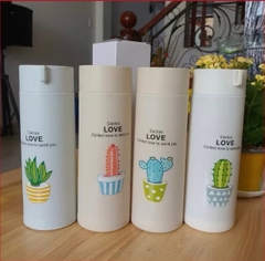 1 Thùng 80 cái Bình đựng nước 450ml lõi thủy tinh CACTUS LOVE làm quà tặng cho công ty, trường học v.v [BH: NONE]