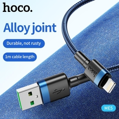 Cáp sạc nhanh 3A lightning HOCO ME5 usb ra iphone 1m dây dù chính hãng [BH 1 năm]