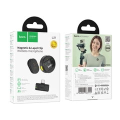 Micro thu âm không dây HOCO L20L Lightning iPhone thu âm livestream cho điện thoại chui Lightning iPhone
