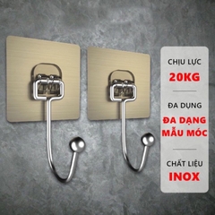 Combo 10 cái móc dán tường inox siêu dính chịu lực cao [BH: NONE]